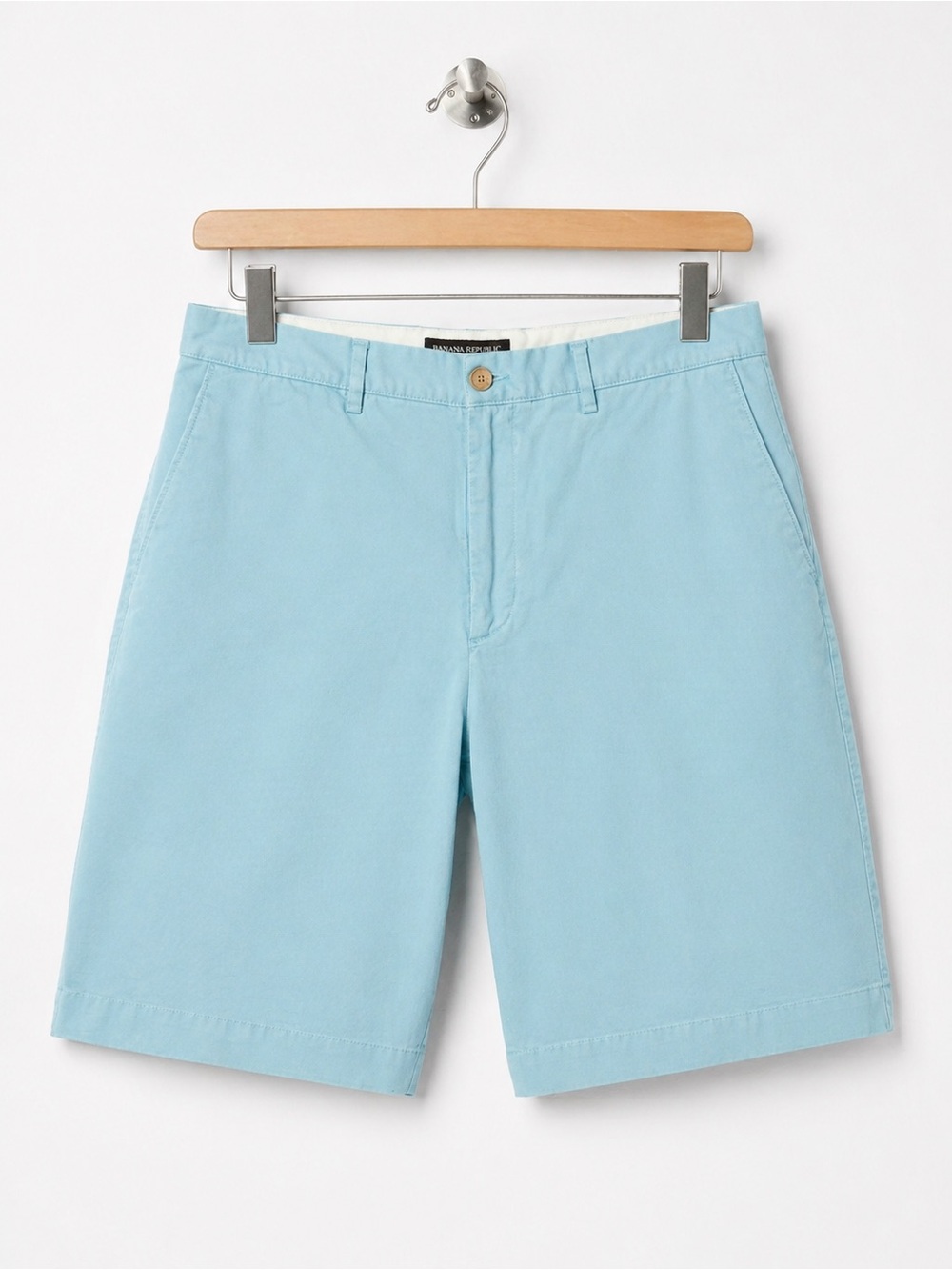 Men’s Banana Republic Sky Blue Flat-Front Chino Shorts